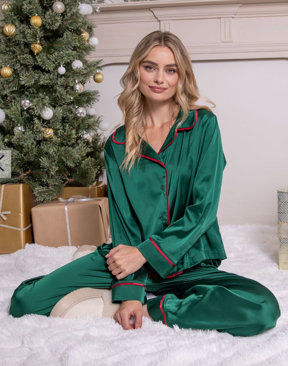 LS Holiday Silky Pajama Set she + sky 