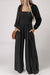 LS Square Neck Smocked Bodice Jumpsuit Shiying 