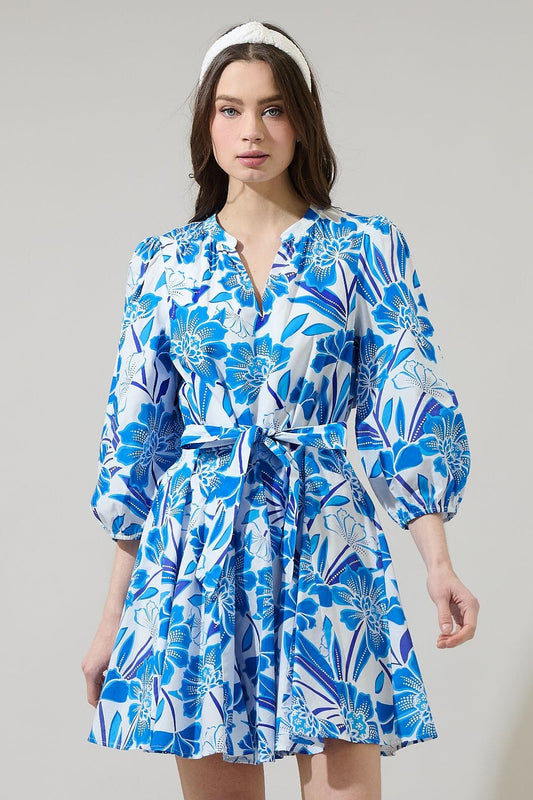 Maci Floral Flare Dress Sugarlips 