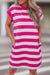 Magenta Striped Knit Dress Kentce 