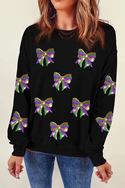 Mardi Gras Bow Sweatshirt Kentce 