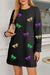 Mardi Gras Bow Textured Knit Dress Kentce 