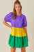 Mardi Gras Colorblock Poplin Dress day + moon 