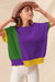 Mardi Gras Colorblock SS Sweater So Me 