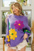 MARDI GRAS FLOWER EMBROIDERY SWEATER bibi 