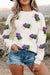 Mardi Gras Mask Sequin Sweatshirt Shewin 