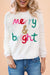 Merry & Bright Rainbow Tinsel Script Sweater Shewin 