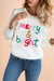 Merry & Bright Rainbow Tinsel Script Sweater Shewin 