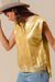 Metallic Sweater Vest with Side Button Detail So Me 