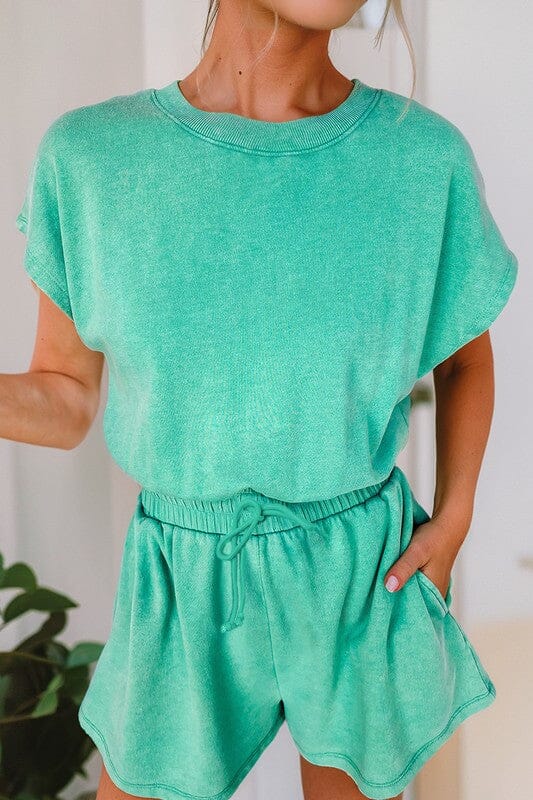 Mineral Wash Romper Kentce small Blue 
