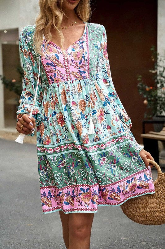 Mint and Pink Boho Dress Asia Direct 