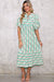 Mint Boho Striped Maxi Dress Shewin 