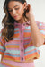 MULTI COLOR CROCHET CARDIGAN AND MINI SKIRT SET mable 