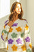 MULTI COLOR FLOWER EMBROIDERY KNIT PULLOVER bibi 