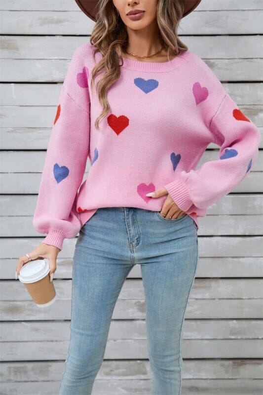 Multi-Color Heart Sweater - Preorder Ships mid-January Asia Direct 