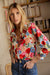 Multicolor Floral Long Sleeve Button-Down Shirt Youmi 