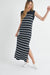 Navy Sleeveless Stripe Knit Maxi Mable 