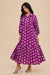 ORCHID FLORAL COLLARED FROCK DRESS In Loom 