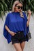 Oversize Mock Neck Batwing Sleeve Cape Blouses supreme fashion 