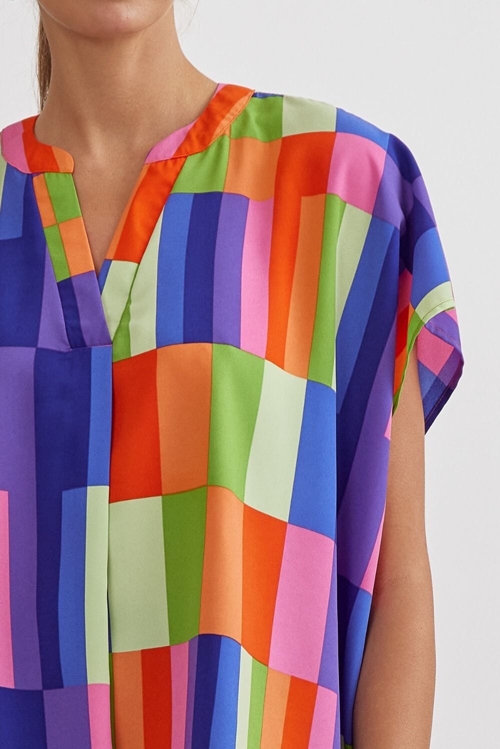Oversized Mini Colorblock Top entro 