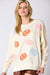 Pastel Pumpkin Intarsia Sweater peach love california 