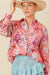 Peach Sequin Floral Button Down Main Strip 