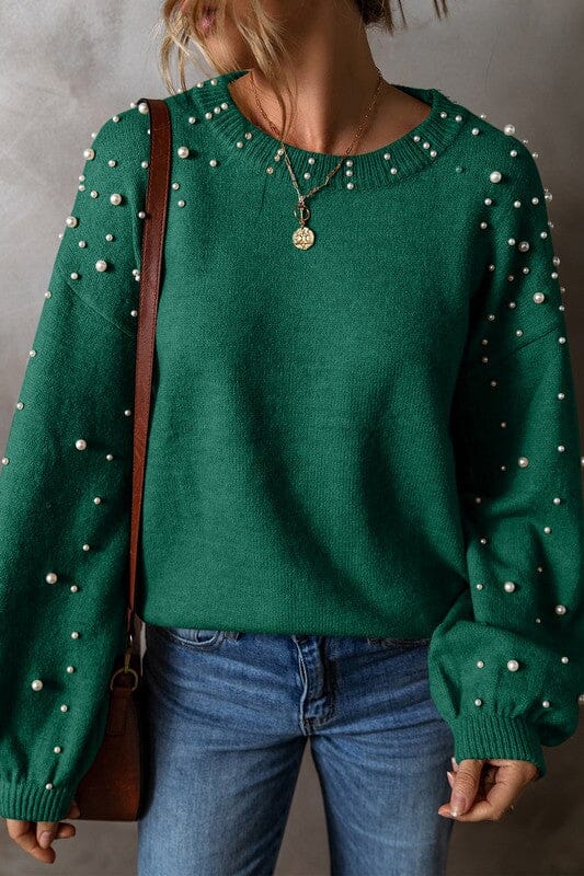 Pearl Drop Shoulder Sweater Shewin 