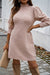 Pearl Studded Mock Neck Sweater Dress Shewin 