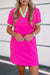 Pink and Green Trim T-shirt Dress Shewin 