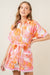 Pink and Orange Ric Rac Trim Shirt Dress fore collection 