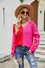 Pink and Red Colorblock Spotted Sweater Asia Direct 
