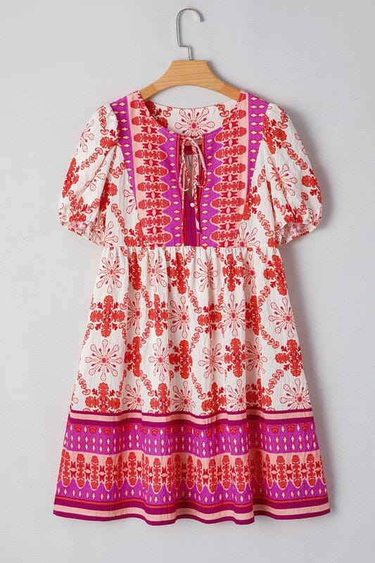 Pink Boho Dress Shiying 