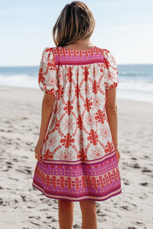 Pink Boho Dress Shiying 