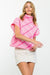 Pink Chain Print SS Sweater thml 