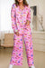 Pink Cheetah Print Pajama Set Kentce 