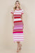 Pink Colorblock SS Knit Dress Sundayup 