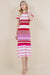 Pink Colorblock SS Knit Dress Sundayup 