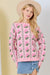 Pink Floral Vine Sweater Main Strip 