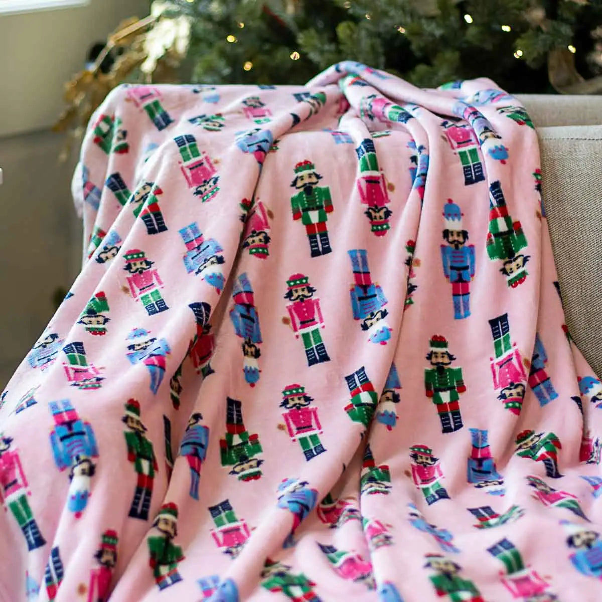 Pink Nutcracker Fleece Throw The Royal Standard 