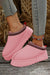 Pink Plush Lined Platform Slippers jupiter and me 