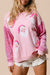 Pink Santa with Sequin Sleeves Sweatshirt Kentce 