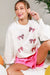 Pink Sequin Bow Sweater Vine & Love 