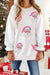 Pink Sequined Santa Sweatshirt jupiter and me 