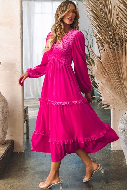 Pink Velvet Maxi Shewin 