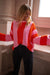 Pink/Red Colorblock Pullover Sweater Asia Direct 