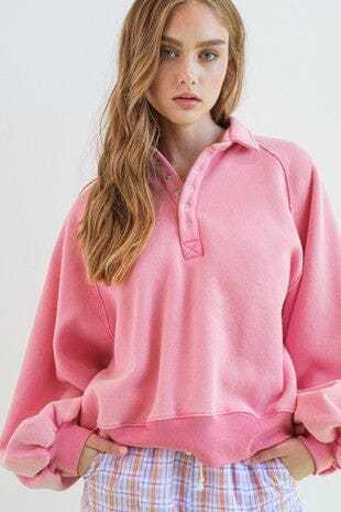 Piper Snap Button Collared Sweater papermoon 