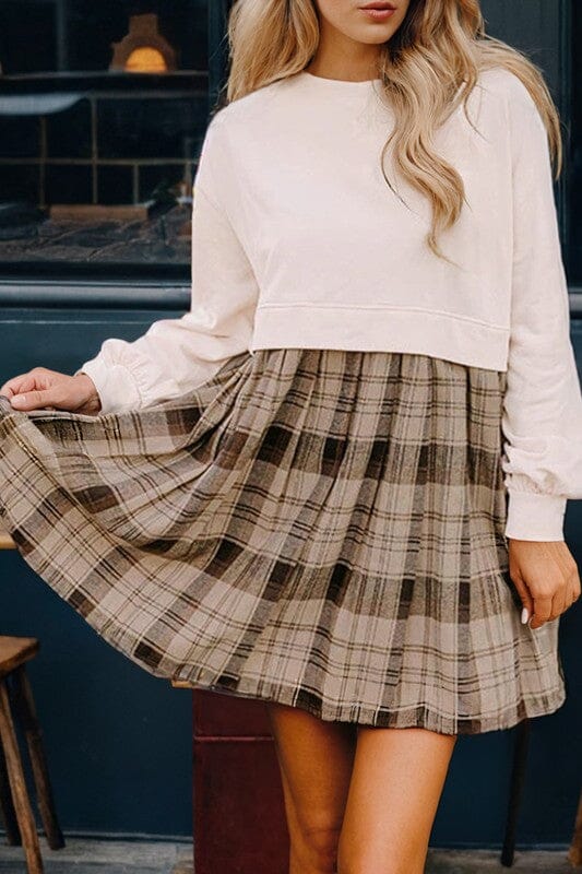 Plaid Twofer Dress Kentce 