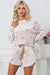 Plush Star Pattern Pullover and Shorts Lounge Set Shewin 