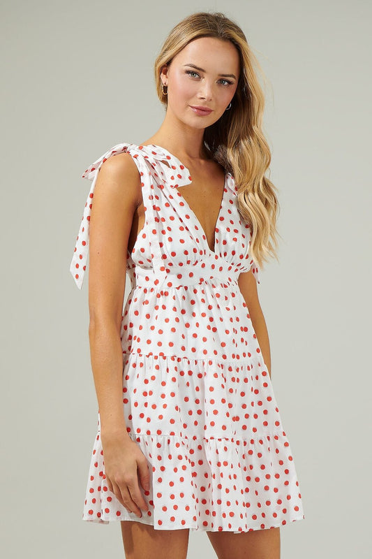 Polka Dot Tie Strap Dress Sugarlips 