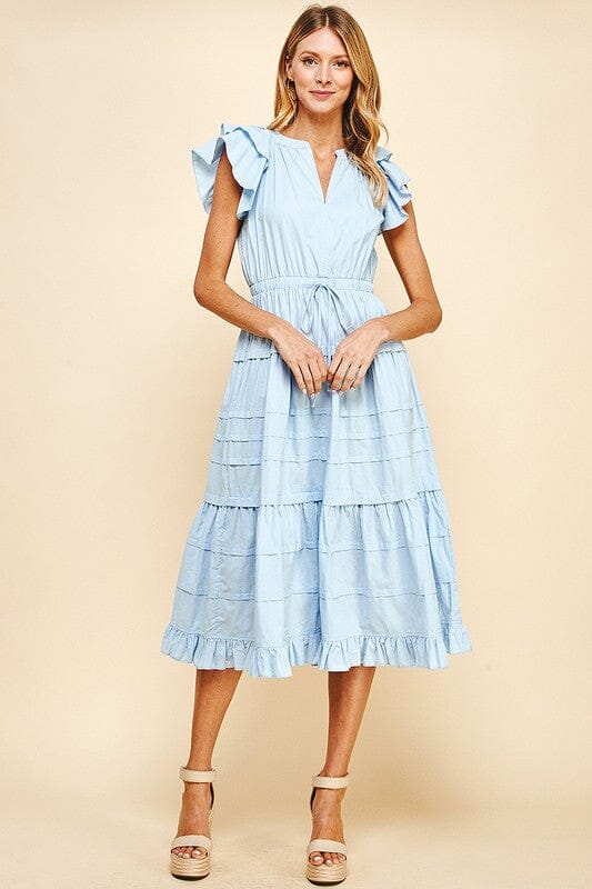 Poplin Tiered Maxi Dress Pinch 